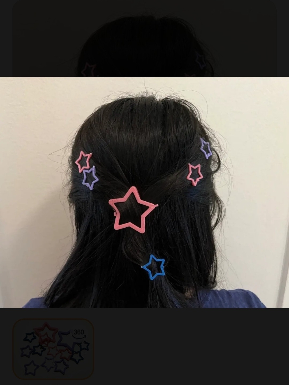 Colorful Star-Shaped Hair Clips Set Of 5